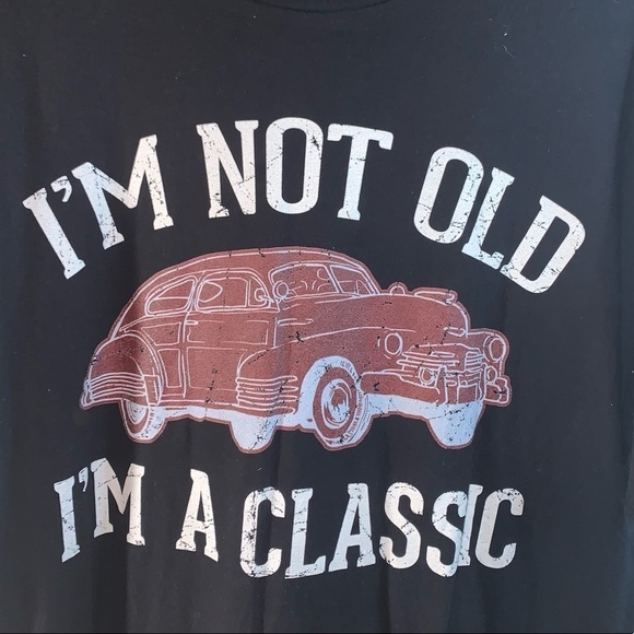 Port and Company Black Short Sleeved Classic Car Print Pullover T-Shirt size XL - Picture 3 of 5